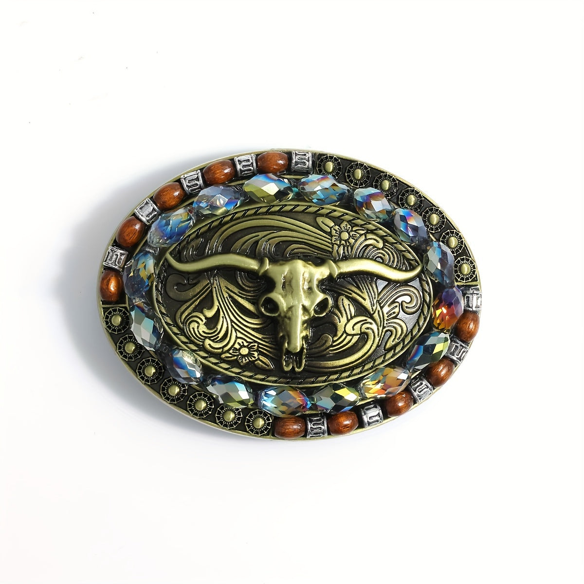 Western Cowboy Men's Retro Belt Buckle Head Large Plate Buckle