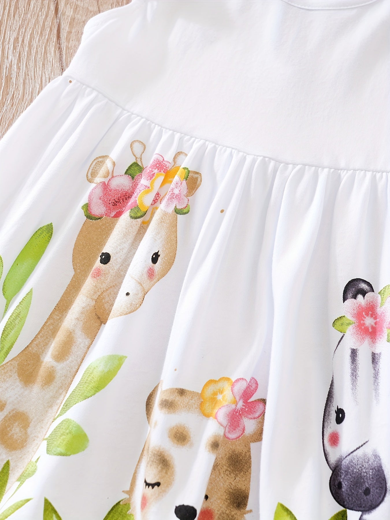 Animal Print Flutter Sleeve Baby Girl's Bodysuit