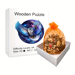 Window Owl Special Shaped Wooden Puzzle for Seniors