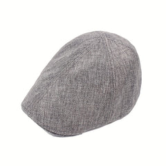 Men Summer Breathable Beret Soft Cotton Linen Hat Vintage Newsboy