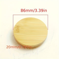 Reusable Bamboo Lid w/ Straw Hole for Mason Jars & Cups