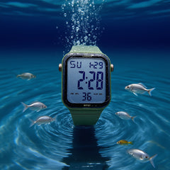 LASIKA Boys' Electronic Watch for Kids IPX7 Swimming Watch Dark Green