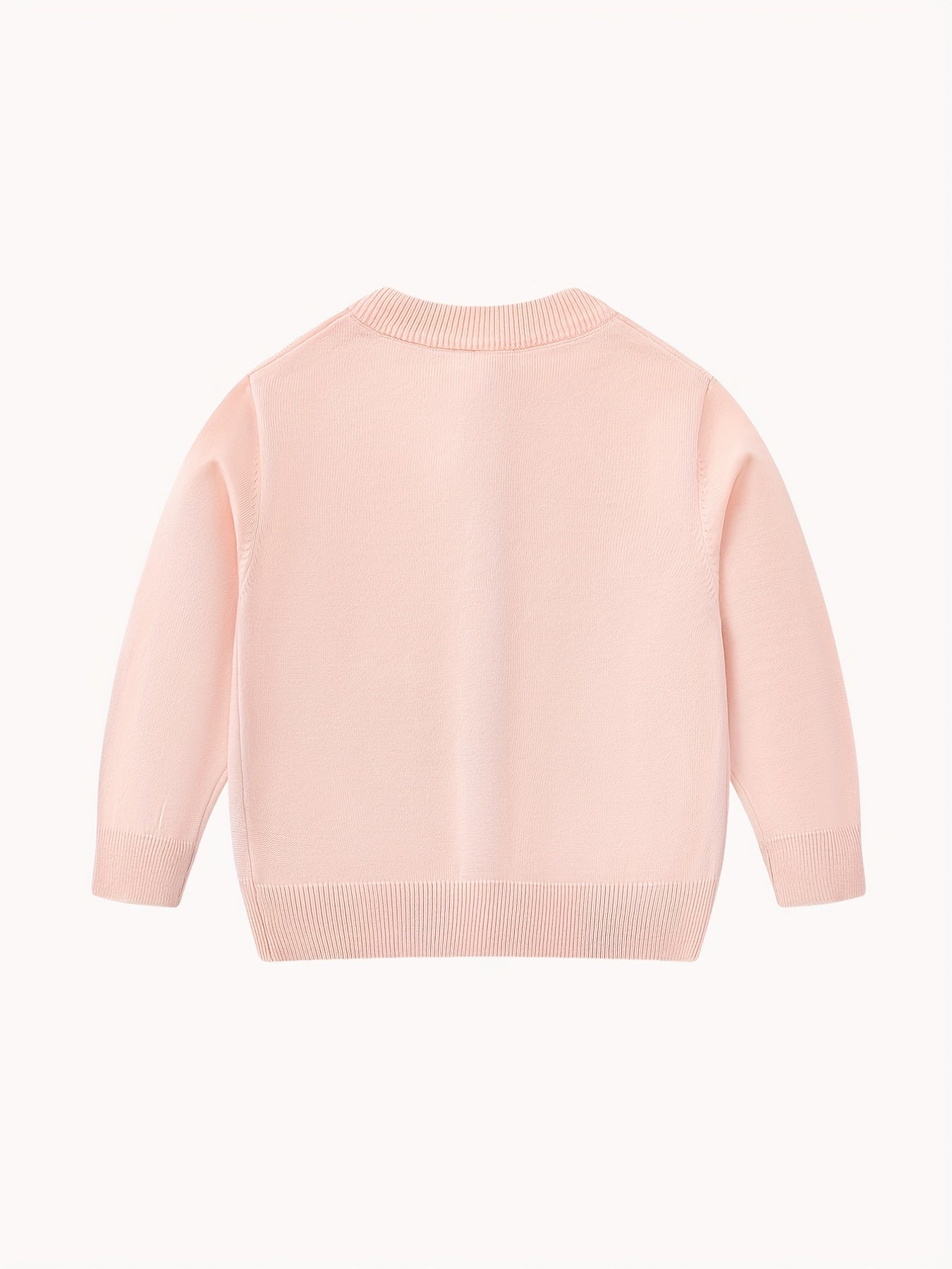 Girls Pearl Button Cardigan Sweater School Uniform Knit Top