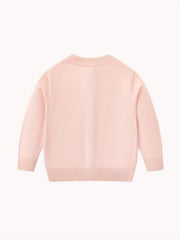 Girls Pearl Button Cardigan Sweater School Uniform Knit Top