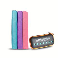 3 Pack Microfiber Towels Box Absorbent Portable Hair Drying Towel