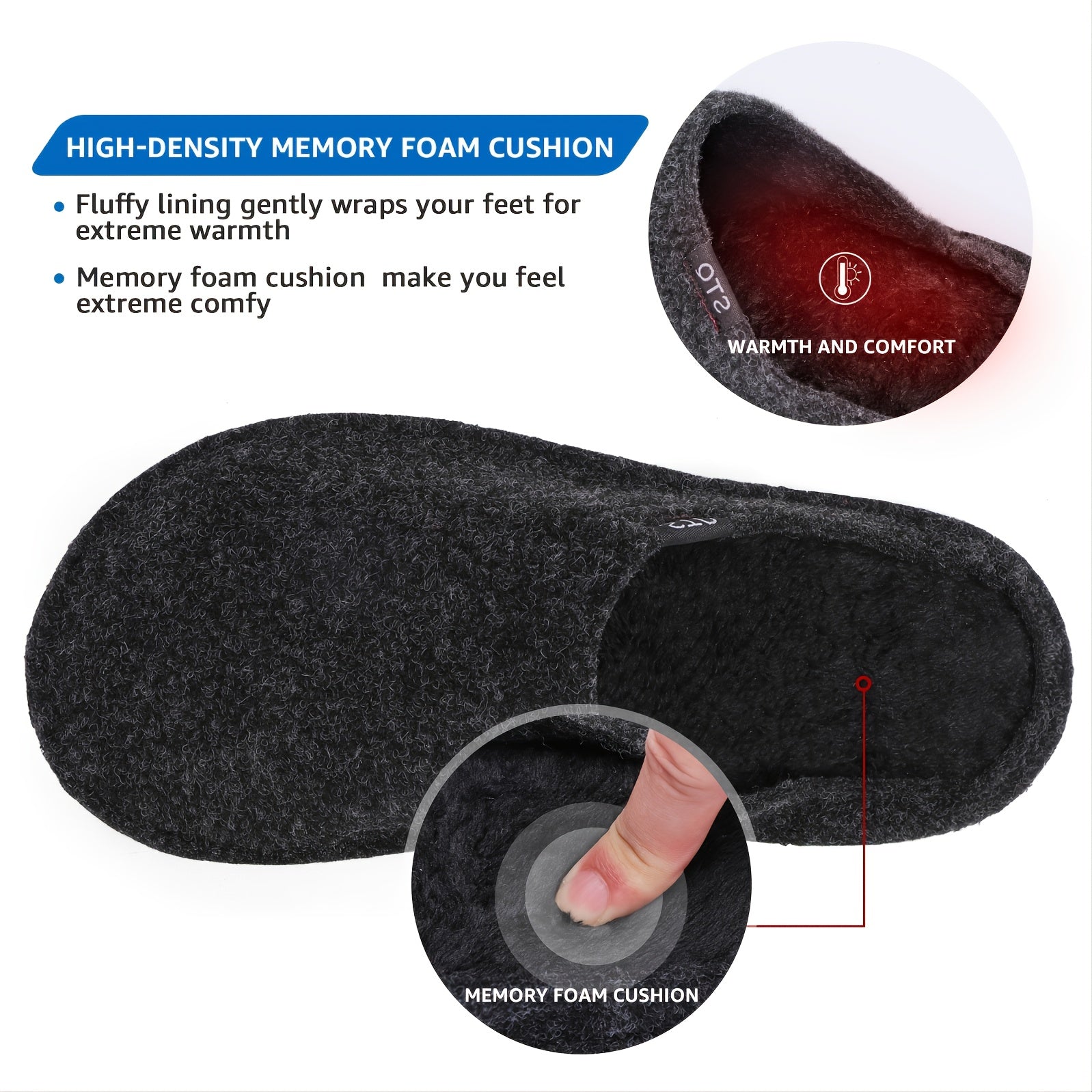 Women's Plush Home Slippers Solid Indoor Slides