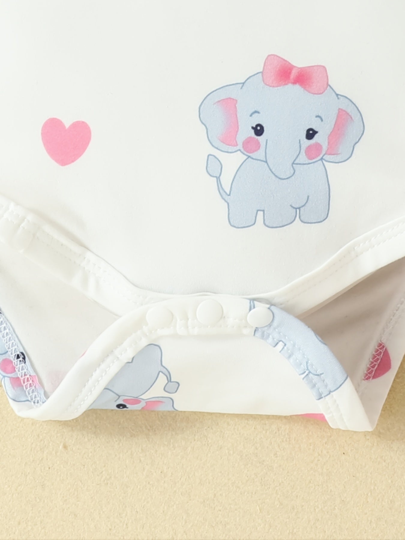 Baby Girls Elephant Romper & Skirt Set with Headband