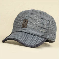 Patched Full Net Baseball Cap Lightweight Outdoor Sunshade Mesh Hat