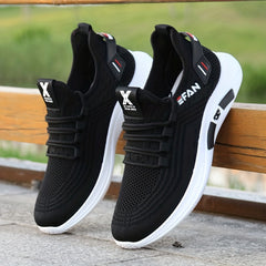 Men's Lightweight Lace-up Sneakers Breathable Anti-odor Shoes