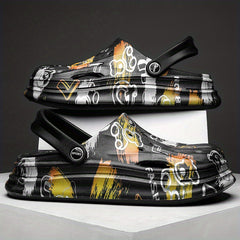 Men's Casual Slip On Clogs Outdoor Anti-skid Platform Beach Shoes