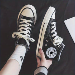 Women's High Top Canvas Sneakers Lace Up Outdoor Shoes