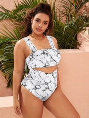 Tie Dye Tank Top & Tummy Control Swimsuit Set