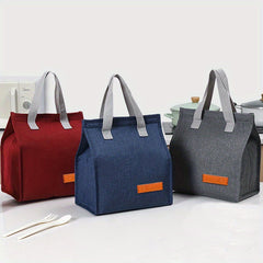 Insulated Lunch Bag Portable Thermal Tote Aluminum Lining Bento Box Carrier