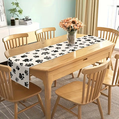 Dog Paw Print Table Runner for Birthday Parties & Home Decor