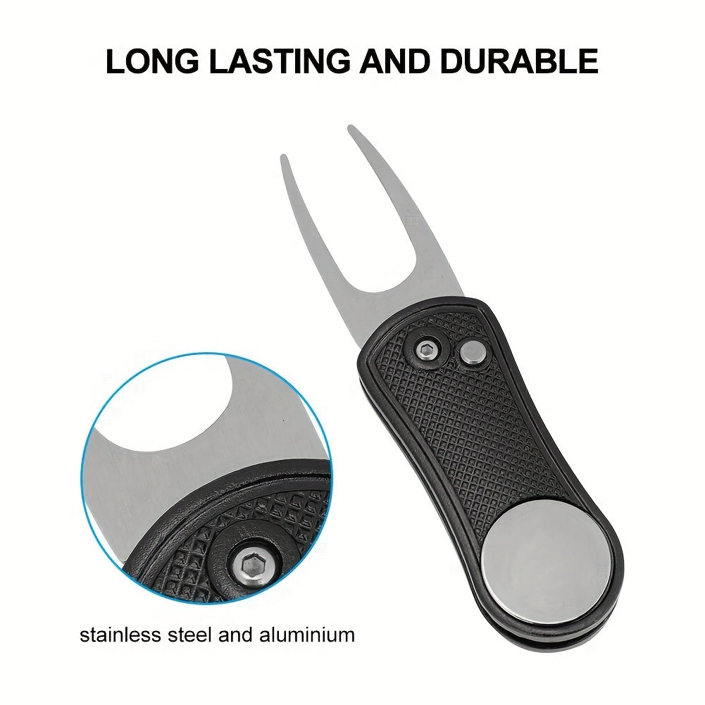Stainless Steel Foldable Golf Divot Repair Tool