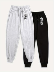2 Pack Women's Plus Skull Print Joggers Set