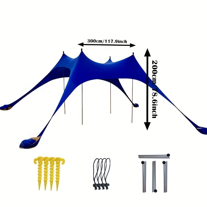 Extra Large Beach Tent Sun Shelter with UPF50 Protection