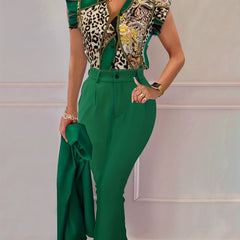 Spring & Summer Ruffle Trim Two Piece Set