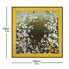 Bird & Flower Bandana Silk Tube Top Casual Shawl Scarf Wrap