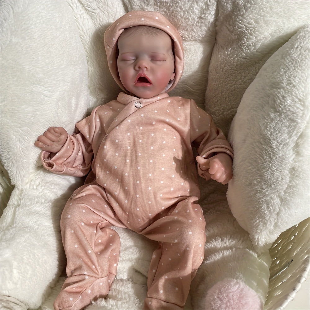 16.5" Cloth Body Reborn Doll Twins Sleeping Veins Halloween Gift