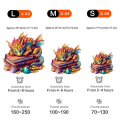 Dragon Wooden Puzzle Challenging Animal Shapes Stress Relief Brain Teaser