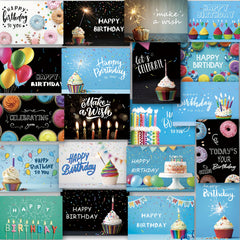 20 Happy Birthday Cards w/ Envelopes, Creative Blessings, 5x7 Inches