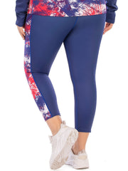 Tie Dye Workout Leggings Women's Plus Casual Medium Stretch