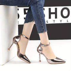 Women's Pointed Toe Ankle Strap Stiletto Heel Shoes
