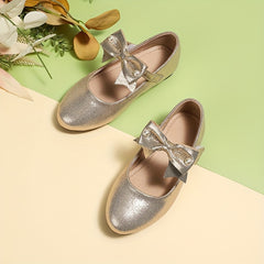 Bowknot Flat Shoes Girls Lightweight Comfortable Dress Shoes