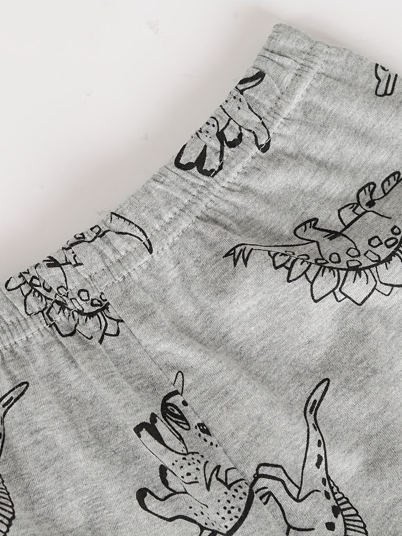 Boys Dino Pajamas Set Sleeveless Tops & Bottoms Cozy Homewear