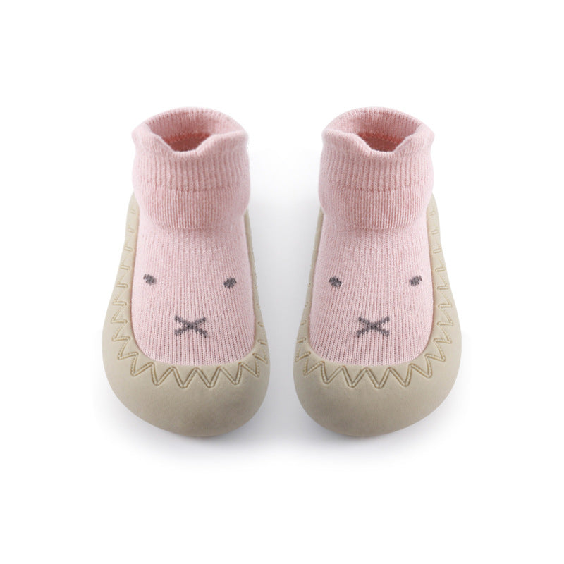 Cute Animal Print Slip On Sock Shoes for Baby Girls