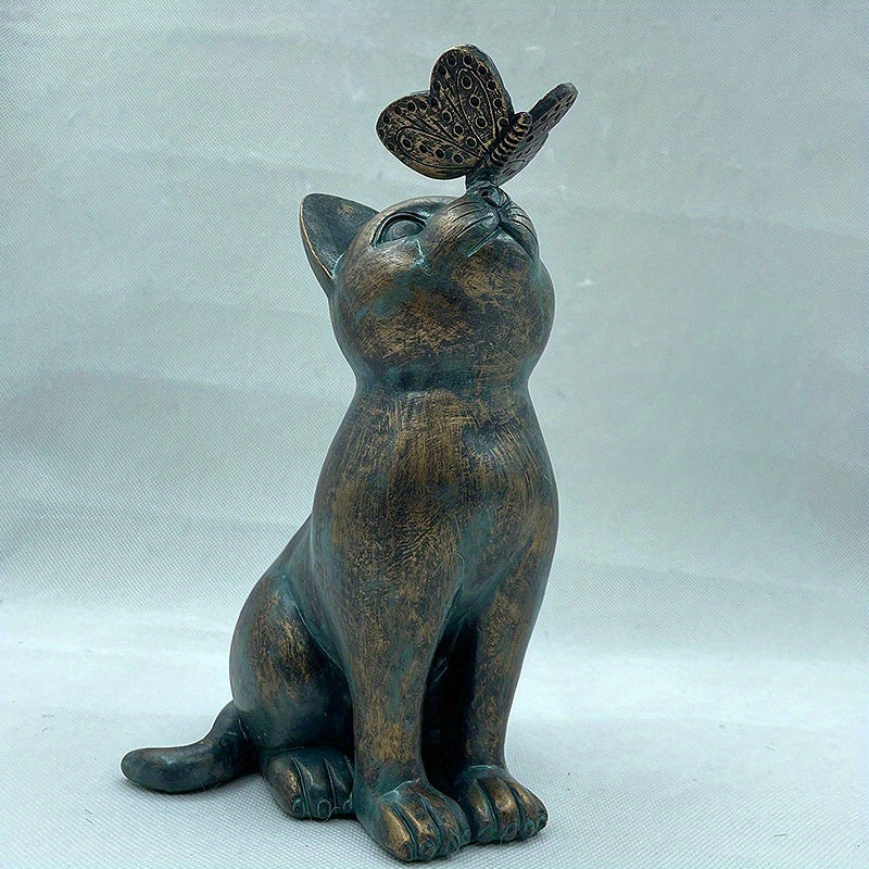 Outdoor Cat Decorative Resin Ornaments for Garden