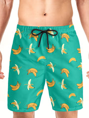 Bananas Drawstring Swim Trunk Men's Board Shorts