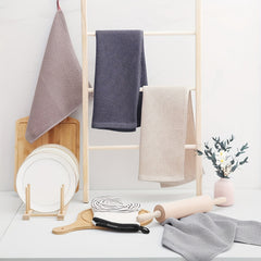 6pcs Waffle Washcloth Dish Towels Absorbent Quick Drying Small Square Towel