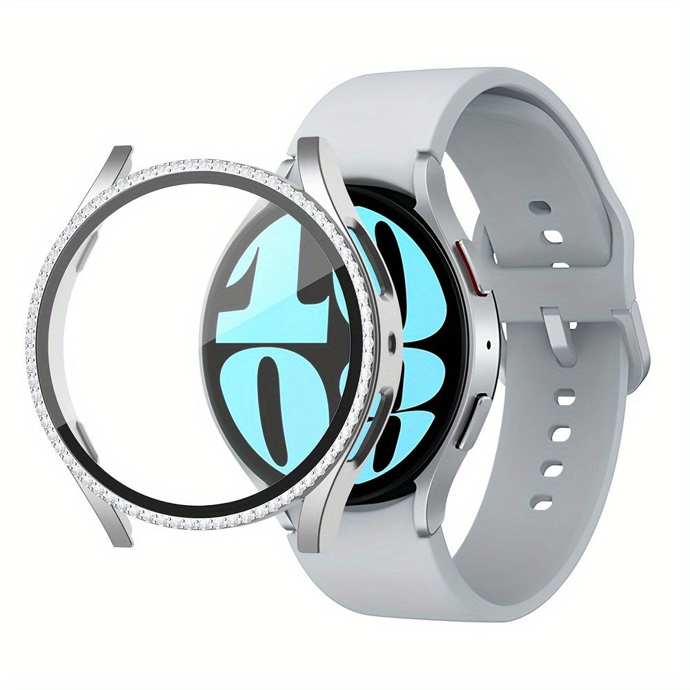 Galaxy Watch 6 40mm 44mm Rhinestone Case Bling Bumper Screen Protector Cover