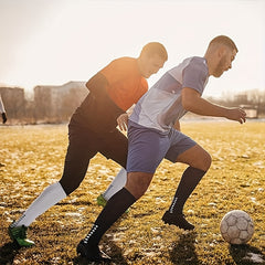 4 Pairs Non-slip Football Socks With Grip Pads Knee Soccer Socks