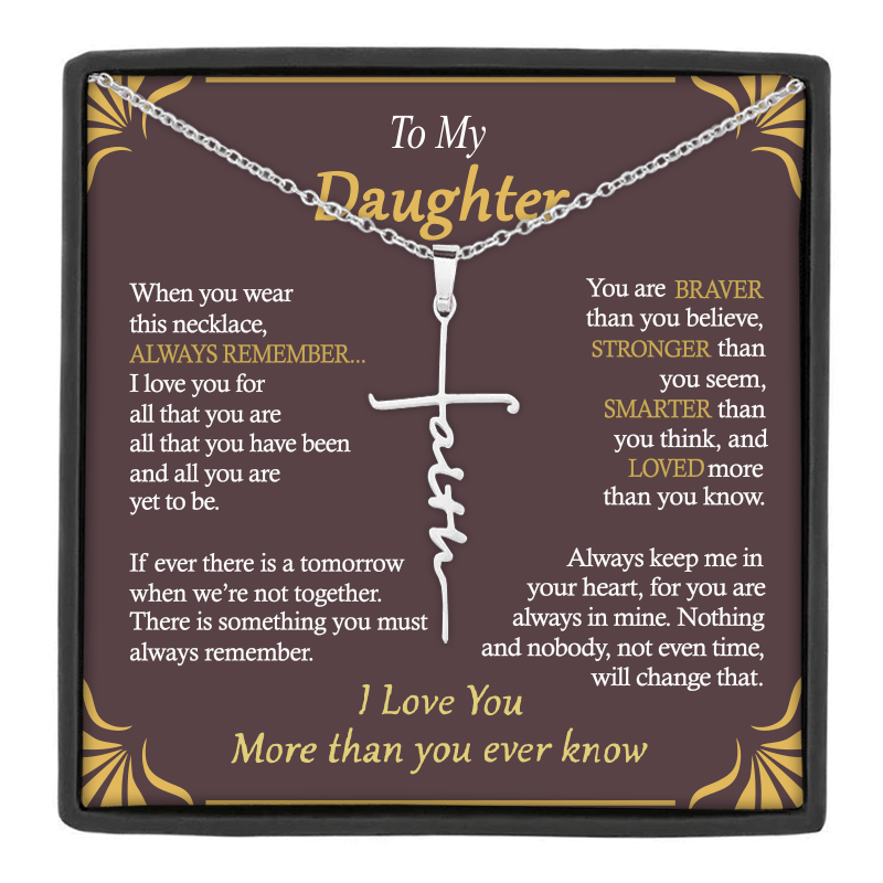 Girls Faith Pendant Necklace For Daughter Jewelry