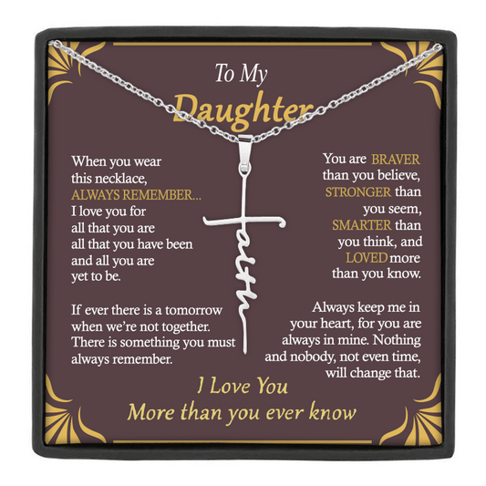 Girls Faith Pendant Necklace For Daughter Jewelry