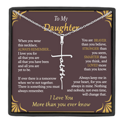Girls Faith Pendant Necklace For Daughter Jewelry