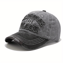 Vintage Distressed Baseball Cap Embroidered Letter Patch Sun Hat