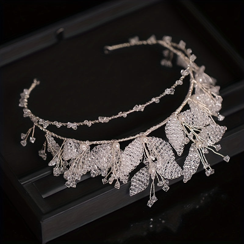 Crystal Headband Tiara Hairband - Bride Rhinestone Wedding Hair Accessories