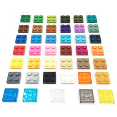 50pcs MOC Building Blocks Thin Plate 2x2 Dots DIY Toy for Kids