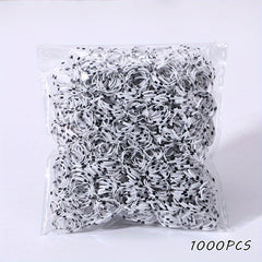 1000pcs Mini Colorful Elastic Rubber Hair Ties Set for Girls