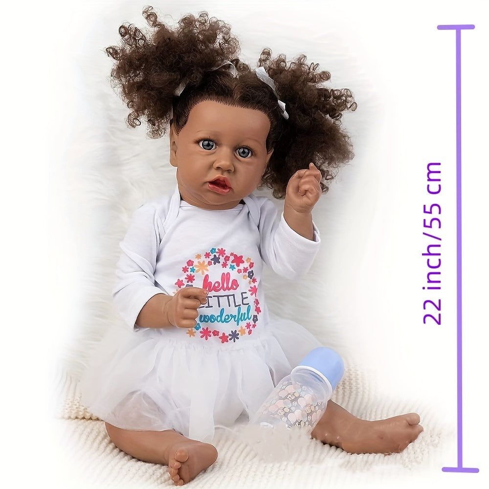 Realistic 55-88 cm Reborn Baby Doll Soft Vinyl Toy for Kids Age 3