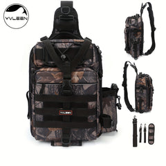 Yvleen Fishing Backpack Water Resistant Tackle Bag with Large Capacity