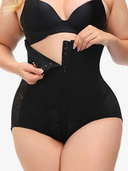 Jacquard Zipper Shaping Panties Tummy Control Compression Panties