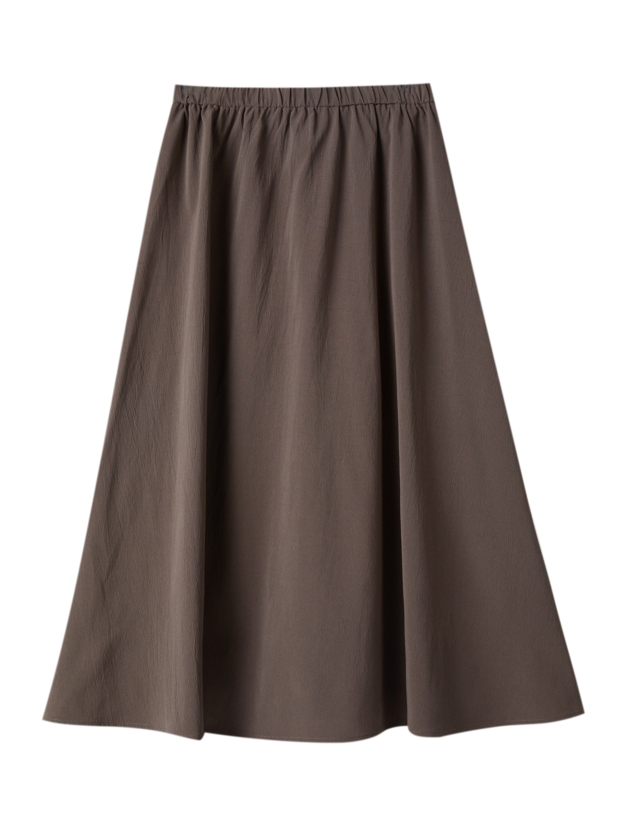 Solid Elastic Waist Swing Skirt For Women