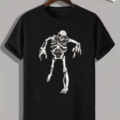 Skeleton Zombie Print Men's Graphic T-shirt for Summer