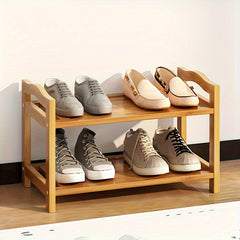 1pc Wooden Shoe Rack Household Doorstep Shoe Cabinet Storage