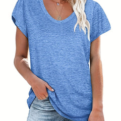 Stylish Women's Workout Tee Short Sleeve Activewear Top